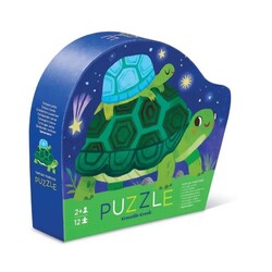 Crocodile Creek Mini Puzzle 12 Parça Kaplumbağalar - Thumbnail