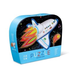 Crocodile Creek Mini Puzzle 12 Parça Roket - Crocodile Creek
