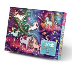 Crocodile Creek Puzzle 100 Parça Unicorn Galaksi - Crocodile Creek