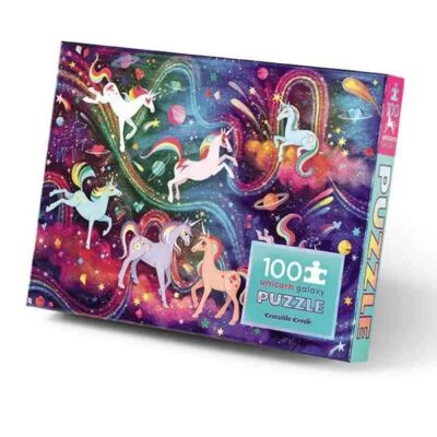 Crocodile Creek Puzzle 100 Parça Unicorn Galaksi - 1