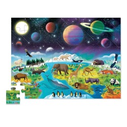 Crocodile Creek Puzzle 48 Parça Dünya Ve Uzay - Thumbnail