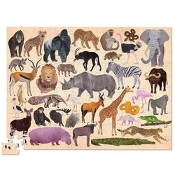 Crocodile Creek Puzzle Vahşi Hayvanlar 100 Parça - Thumbnail