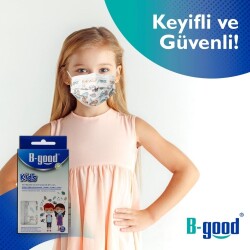 Desenli Çocuk Maskesi 10 Adet - 3