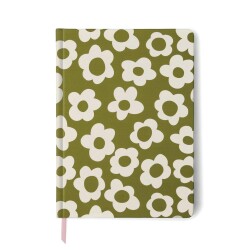 Designworks Ink Green Groovy Floral Jumbo Boy Yumuşak Dokunuşlu Defter 25,5X19 Cm. - Designworks Ink