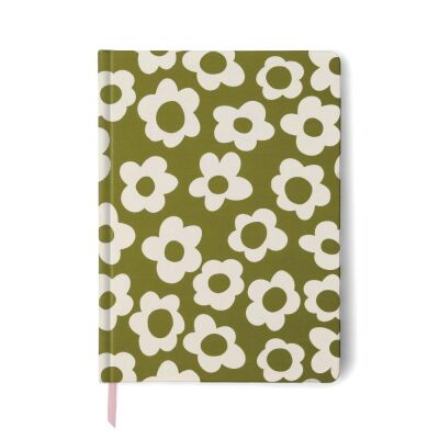 Designworks Ink Green Groovy Floral Jumbo Boy Yumuşak Dokunuşlu Defter 25,5X19 Cm. - 1