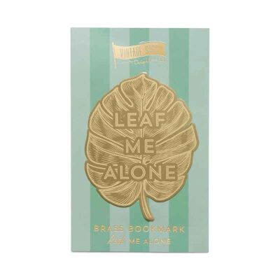 Designworks Ink Vintage Sass Metal Kitap Ayracı Leaf Me Alone 14 Cm. - 1