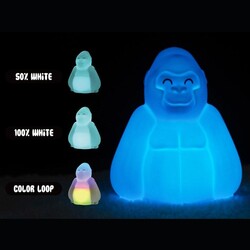 Dhink Silikon Gece Lambası Goril Max Mavi - Thumbnail