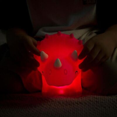 Dhink Silikon Gece Lambası Triceratops Pembe - 4