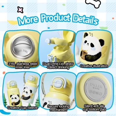 Diller Çelik Termos 520 ML Hayvan Desenli - 6