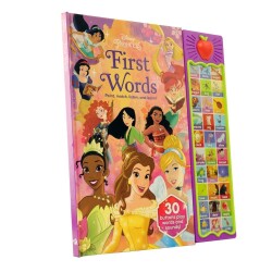 Disney Princess Cinderella Moana Rapunzel First Words Soud Book Sesli Kitap - 1