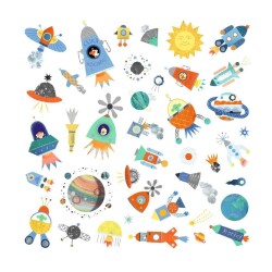 Djeco Çıkartmalar Uzay - 3