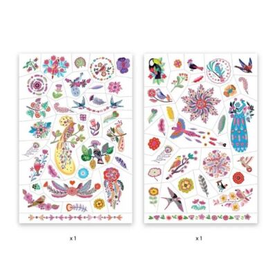 Djeco Dövme Bright Birds - 2