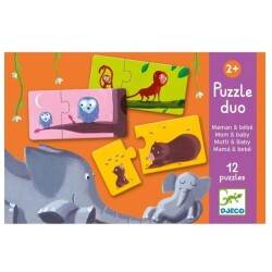 Djeco İki Parçalı Puzzle Anne ve Yavruları - Djeco