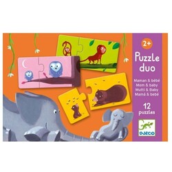 Djeco İki Parçalı Puzzle Anne ve Yavruları - Thumbnail