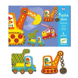 Djeco İki Parçalı Puzzle Araçlar - Djeco