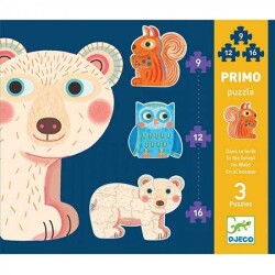 Djeco İlerleyen Puzzle In The Forest 9,12,16 Parça - 1