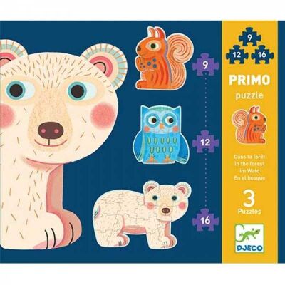 Djeco İlerleyen Puzzle In The Forest 9,12,16 Parça - 1