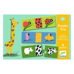 Djeco Üçlü Puzzle Naked Animals - Djeco