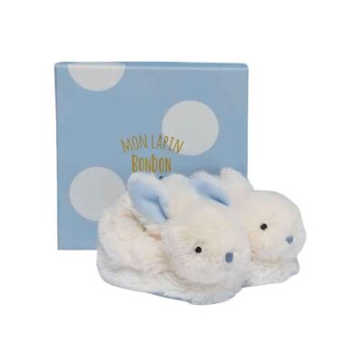 Doudou Hediye Kutulu Mavi Tavşan Panduf - 1