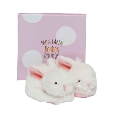 Doudou Hediye Kutulu Pembe Tavşan Panduf - Doudou