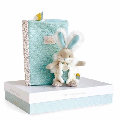 Doudou Kitap Kılıfı ve Mini Tavşan Mavi - 1