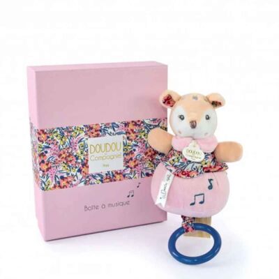 Doudou Müzikli Pembe Yavru Geyik 20 cm - 1