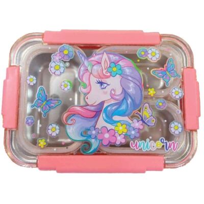 Dream Vest Çiçekli Unicorn Çelik Beslenme Kabı 710 ML U2086 - 1