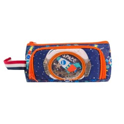 Dream Vest Uzay İpli Önü Kabartmalı Çift Gözlü Kalem Kutusu - Vest