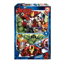 Educa 2 x 48 Parça Puzzle Avengers - Educa