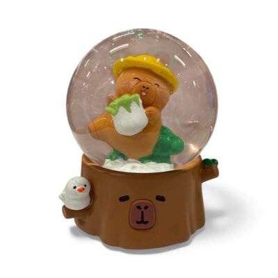 Eğlenceli Capybara Işıklı Kar Küresi 12.5 Cm - 1