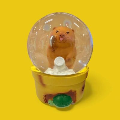 Eğlenceli Capybara Işıklı Kar Küresi 12.5 Cm - 3