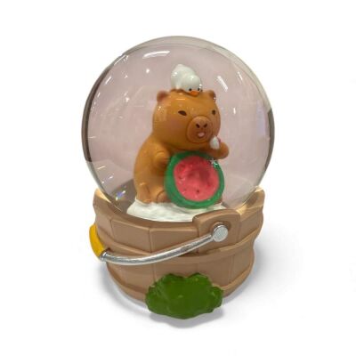 Eğlenceli Capybara Işıklı Kar Küresi 12.5 Cm - 5