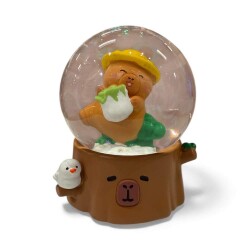 Eğlenceli Capybara Işıklı Kar Küresi 12.5 Cm - Unick Color