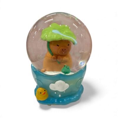 Eğlenceli Capybara Işıklı Kar Küresi 12.5 Cm - 2