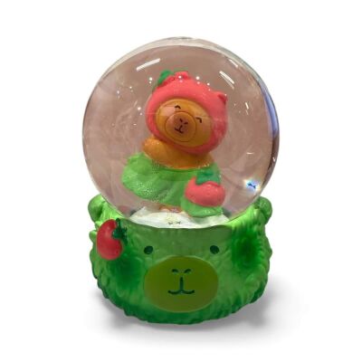 Eğlenceli Capybara Işıklı Kar Küresi 12.5 Cm - 6