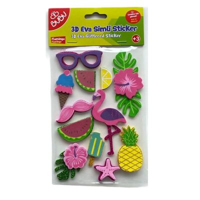 Eva 3D Sticker Simli Yaz Zamanı - 1