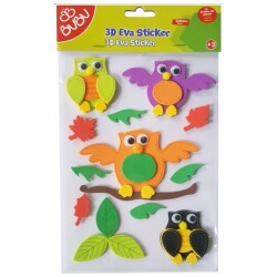 Eva Sticker 3D Baykuşlar - Bu Bu
