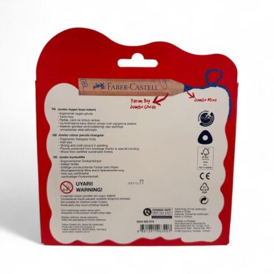 Faber Castell Jumbo 12 Renk Kuru Boya Kalemi Little Creatives - 2