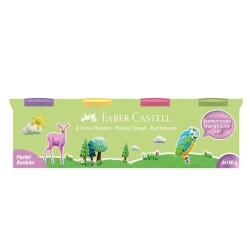 Faber Castell Oyun Hamuru 4lü x 100 Gr Pastel renk - Faber Castell