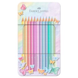 Faber Castell Parlak Pastel Renkli Boya Kalemi 12li - Faber Castell