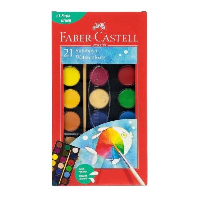 Faber Castell Sulu Boya Büyük Boy 21 Renk - 1