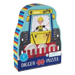 Floss & Rock 12 Parça Şekilli Kutulu Yap-Boz/Construction - Floss & Rock