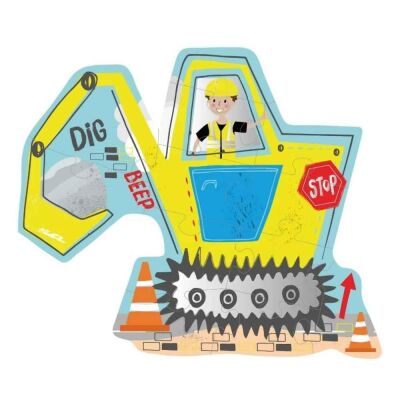 Floss & Rock 12 Parça Şekilli Kutulu Yap-Boz/Construction - 2