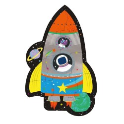 Floss & Rock 12 Parça Şekilli Puzzle Rocket - 2