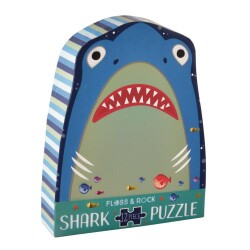 Floss & Rock 12 Parça Şekilli Puzzle Shark - 1