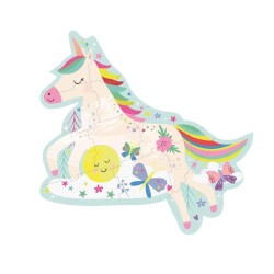 Floss & Rock 12 Parça Şekilli Yap-Boz/Rainbow Unicorn - 2