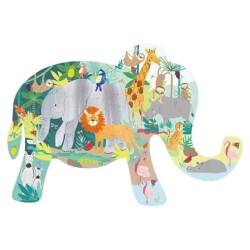 Floss & Rock 40 Parça Fil Şekilli Puzzle Jungle - 2