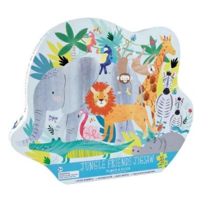 Floss & Rock 40 Parça Fil Şekilli Puzzle Jungle - 1