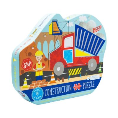 Floss & Rock 40 Parça Puzzle İnsaat Arabası Şekilli Yap Boz Construction - 1
