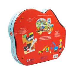 Floss & Rock 40 Parça Puzzle İnsaat Arabası Şekilli Yap Boz Construction - 3